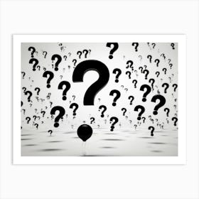 Question Mark Image Art Print