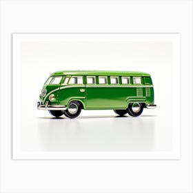 Toy Car Volkswagen Drag Bus Green Art Print