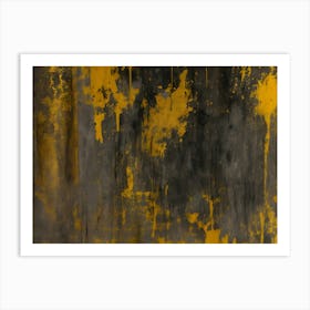Yellow Grunge Texture 5 Art Print