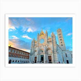 The West Façade Of The Siena Cathedral In Tuscany Art Print