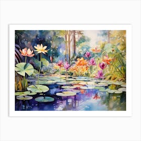 Water Lily Painting Art Print