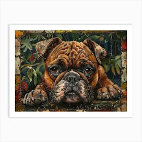 Bulldog Fine Art Portrait 1 Art Print