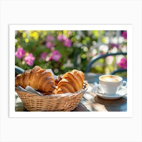 Croissants And Coffee Art Print