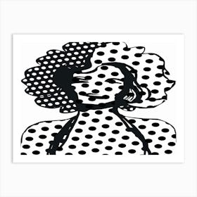 Polka Dot Woman Art Print