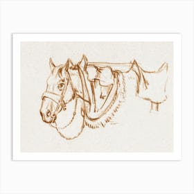 Head Of A Rigged Horse 1, Jean Bernard Art Print