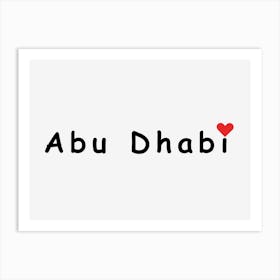 Abu Dhabi Love Art Print