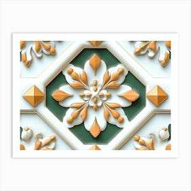 3d Tile Pattern Art Print