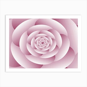 Abstract Flower Spiral Background Art Print