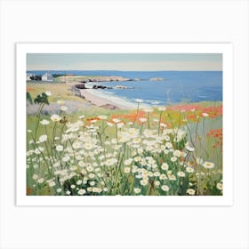 Wildflowers On The Beach - expressionism Art Print