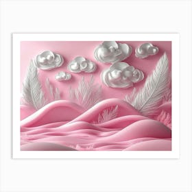 Pink Clouds In The Sky Art Print