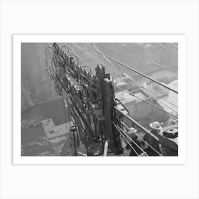 Looking From Main Tower From Which Aerial Tram And Supply Buckets Are Operated, Shasta Dam, Shasta County Art Print