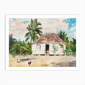 Native Hut At Nassau, Winslow Homer Art Print