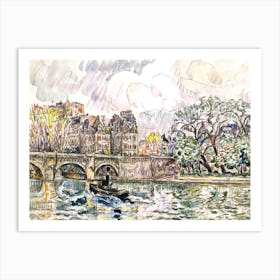 Paris Le Place Dauphine (1928), Paul Signac Art Print