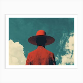 Man In Red Hat Art Print