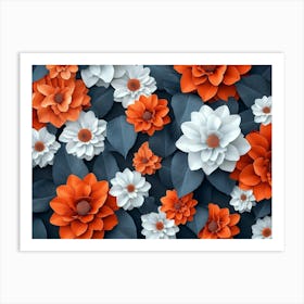 Paper Flowers 53 Art Print