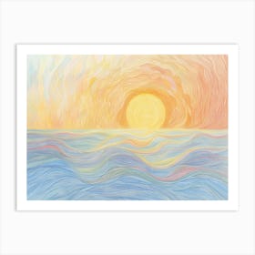 Sunrise Over The Ocean 6 Art Print