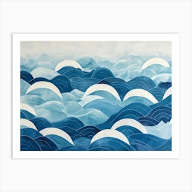 Blue Waves Art Print