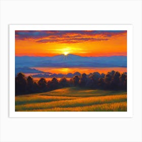 Sunset Over The Valley Art Print