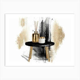 Gold And Black 88 Art Print