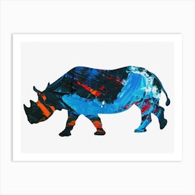 Animal Negative Space ― Rhino Art Print