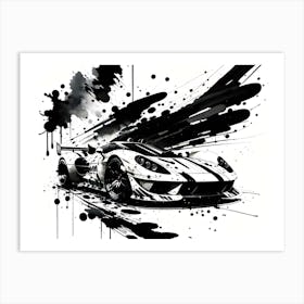 Of A Racing Car Art Print