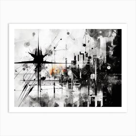 Dreams Abstract Black And White 1 Art Print