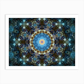 Watercolor Abstraction A Clear Star In Space 1 Art Print