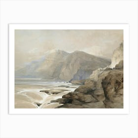 Vintage Painting Cliffs Of San Juan Art Print