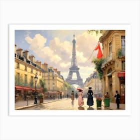 Paris Street Scene 1 Art Print