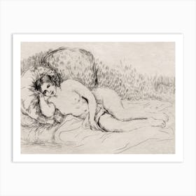 Vintage Erotic Nude Art Of A Naked Woman Art Print
