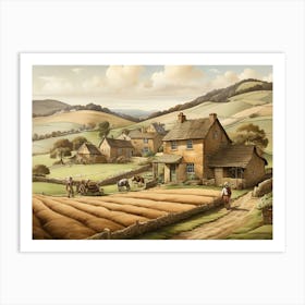 Country Village Art Print