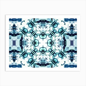 Abstract Pattern Blue Spots Art Print