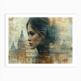 Temporal Resonances: A Conceptual Art Collection. London Cityscape Art Print