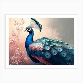 Peacock Abstract 5 Art Print