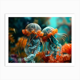Surreal Jellyfish Flower photo Art Print