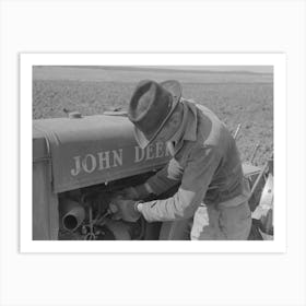 Priming A Tractor With Gasoline, El Indio, Texas By Russell Lee Art Print