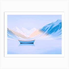 Boat In The Lake Art Print