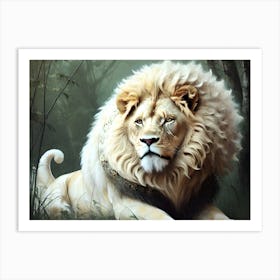 Lion In The Woods 2 Art Print