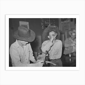 Cowboys In Beer Parlor, Alpine, Texas By Russell Lee 1 Art Print