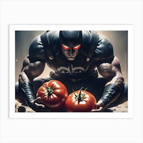 Fruit Tomatoes As A Supervillain Art Print