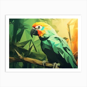 Low Poly Parrot Art Print