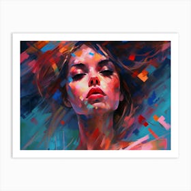 Gaze - Abstract Portrait Art Print