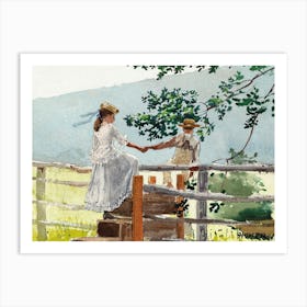 On The Stile (1878), Winslow Homer Art Print
