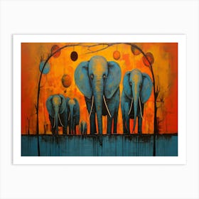 Elephants In The Sky Art Print