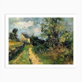 Tranquil Township Painting Inspired By Paul Cezanne Art Print
