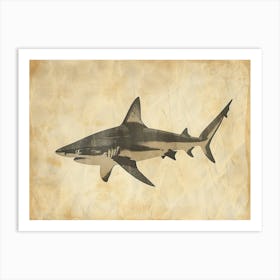 Thresher Shark Silhouette 7 Art Print