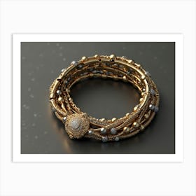 Gold Bracelet Art Print