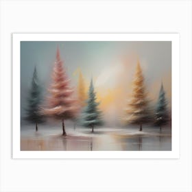 Abstract Christmas Tree 13 Art Print