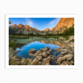 Lake In The Mountains 2 Art Print