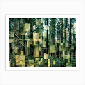 Forest Photo Collage 4 Art Print